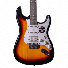 گیتار الکتریک طرح فندر نارنجی مشکی Fender HSS Strat Sunburst China